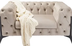 KARE Sessel Bellissima Velvet Taupe 120cm