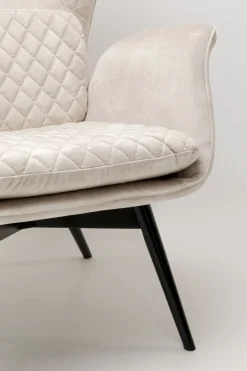KARE Sessel Tudor Velvet Creme