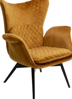 KARE Sessel Tudor Velvet Goldbraun