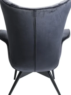 KARE Sessel Tudor Velvet Schwarz