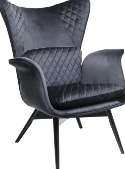 KARE Sessel Tudor Velvet Schwarz