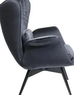 KARE Sessel Tudor Velvet Schwarz