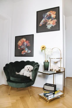 KARE Sessel Water Lily Dunkelgrün