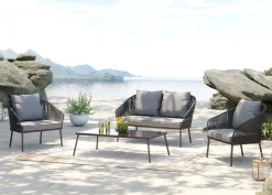 KARE Sitzgruppe Elba Grau Quattro(4/tlg.)