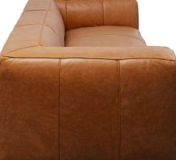 KARE Sofa Cubetto Smart Leder Hellbraun 220cm