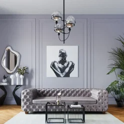 KARE Sofa Desire 3-Sitzer Silbergrau