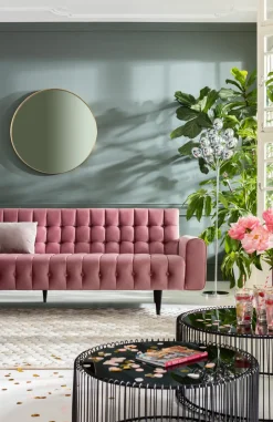 KARE Sofa Milchbar 3-Sitzer Velvet Rose
