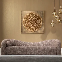 KARE Sofa 3-Sitzer Livia Melange Braun 261cm
