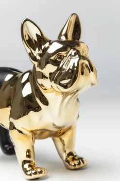 KARE Spardose Bulldog Gold-Schwarz