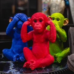 KARE Spardose Monkey Iwazaru Grün