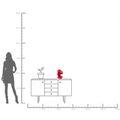 KARE Spardose Monkey Kikazaru Rot