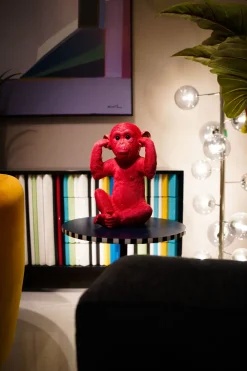 KARE Spardose Monkey Kikazaru Rot