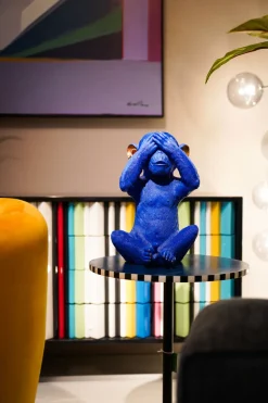 KARE Spardose Monkey Mizaru Blau