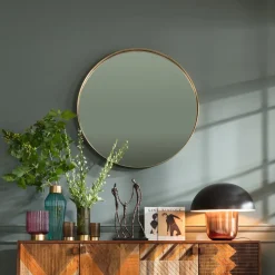 KARE Spiegel Curve Brass Ø100