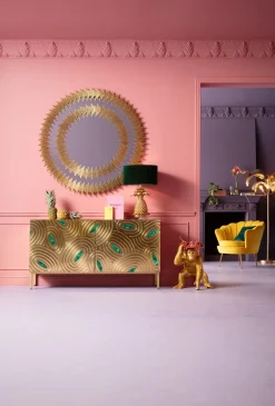 KARE Spiegel Solare Gold Ø132cm