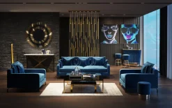 KARE Spiegel Solare Gold Ø132cm