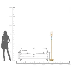 KARE Stehleuchte Allegra Gold 165cm