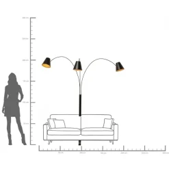 KARE Stehleuchte Cappellino Schwarz Matt