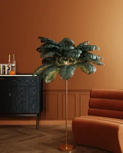 KARE Stehleuchte Feather Palm Grün 165cm