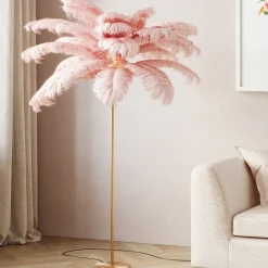 KARE Stehleuchte Feather Palm Pink 165cm