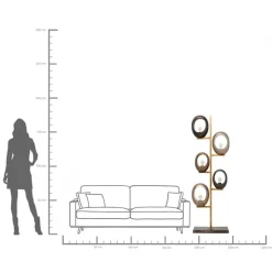 KARE Stehleuchte Five Loops 173cm