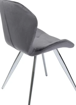 KARE Stuhl Viva Grau Chrom