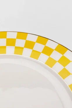 KARE Teller Harlequin Gelb Ø27cm