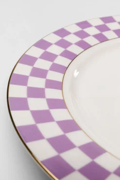 KARE Teller Harlequin Lila Ø21cm