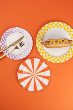 KARE Teller Harlequin Lila Ø21cm