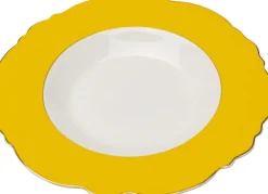 KARE Teller Tief Harlequin Gelb Ø23cm