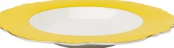 KARE Teller Tief Harlequin Gelb Ø23cm