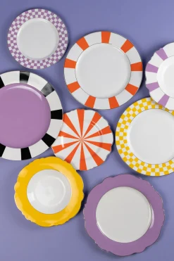 KARE Teller Tief Harlequin Gelb Ø23cm