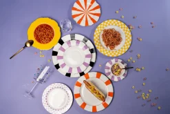 KARE Teller Tief Harlequin Gelb Ø23cm