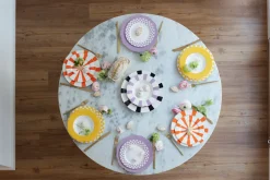 KARE Teller Tief Harlequin Lila Ø23cm