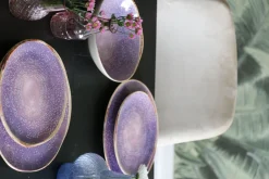 KARE Teller Tief Shirley Violett Ø21cm