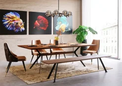 KARE Tisch Downtown Walnuss 100x220cm