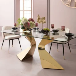 KARE Tisch Gloria Gold 100x200cm