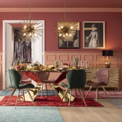 KARE Tisch Gloria Gold 100x200cm