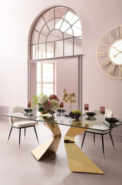 KARE Tisch Gloria Gold 100x200cm