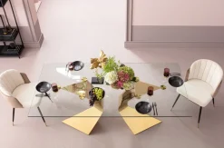 KARE Tisch Gloria Gold 100x200cm