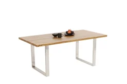 KARE Tisch Jackie Eiche Chrom 160x80