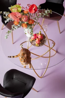 KARE Tisch Molekular Gold Ø120cm