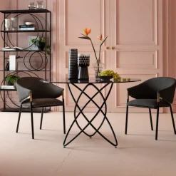 KARE Tisch Molekular Schwarz Ø120cm