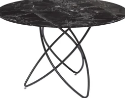 KARE Tisch Molekular Schwarz Marble Glas Ø120cm