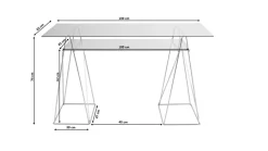 KARE Tisch Polar Chrom 8 mm ESG