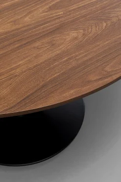 KARE Tisch Schickeria Walnussoptik Schwarz Ø110cm