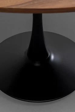 KARE Tisch Schickeria Walnussoptik Schwarz Ø110cm