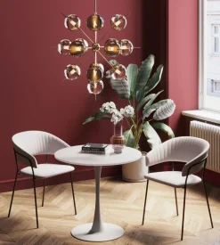 KARE Tisch Schickeria Weiß Ø 80