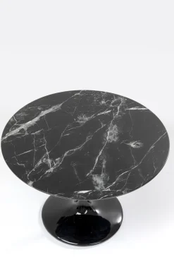 KARE Tisch Solo Marble Schwarz Ø110