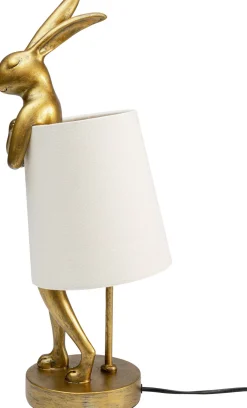 KARE Tischleuchte Animal Rabbit Gold/Weiß 50cm